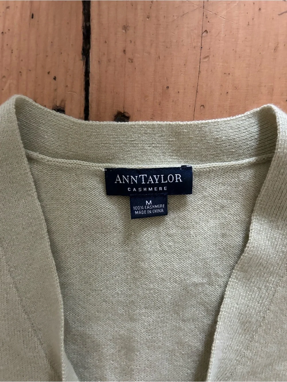 100% Cashmere Ann Taylor Light Sage Tie-Neck Sleeveless Sweater Tank